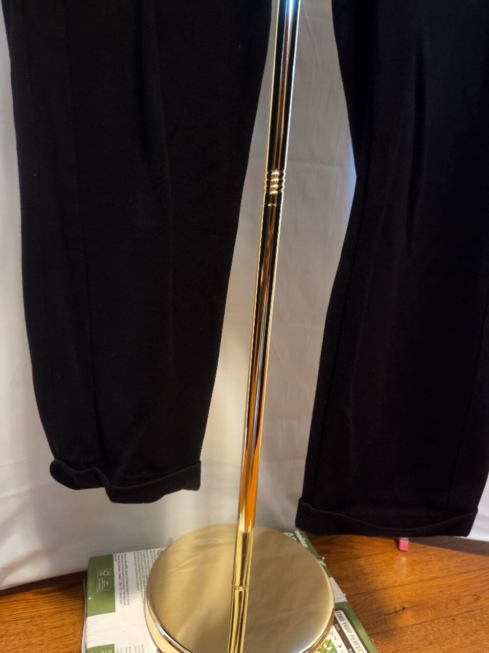 Democracy "Ab"solution Black High Rise Drawstring Cropped Pants Size L - Picture 3 of 11